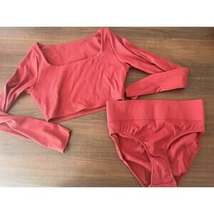 Tiger Friday Crop Top And Briefs Set Adult Size Large NWOT Ribbed Cotton Feel J